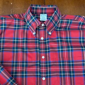 Brooks Brothers Plaid 100% Cotton Shirt